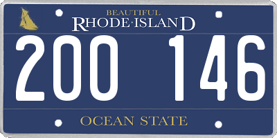 RI license plate 200146