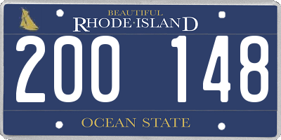 RI license plate 200148