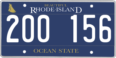 RI license plate 200156