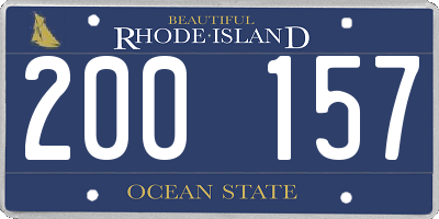 RI license plate 200157