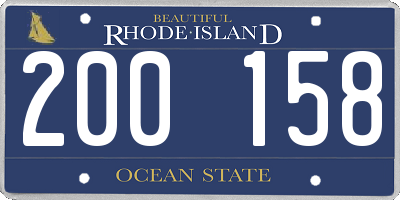 RI license plate 200158
