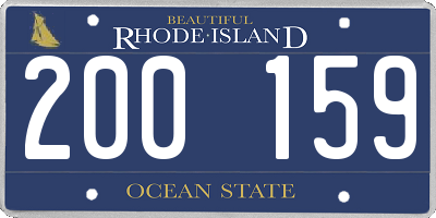 RI license plate 200159