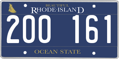 RI license plate 200161