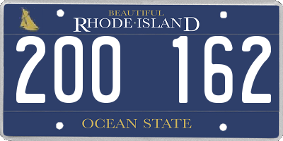 RI license plate 200162
