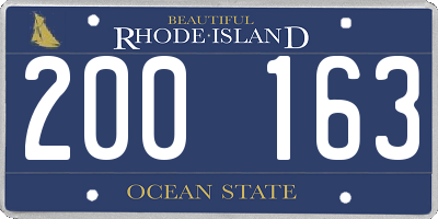 RI license plate 200163