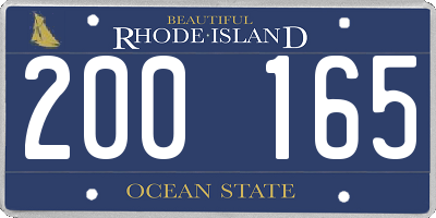 RI license plate 200165