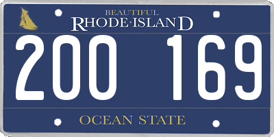 RI license plate 200169