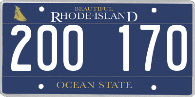 RI license plate 200170
