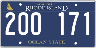 RI license plate 200171