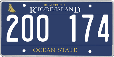 RI license plate 200174