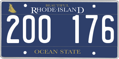 RI license plate 200176