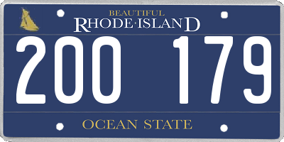 RI license plate 200179
