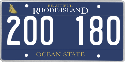 RI license plate 200180