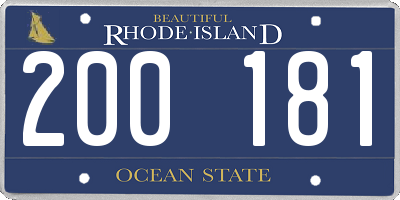 RI license plate 200181