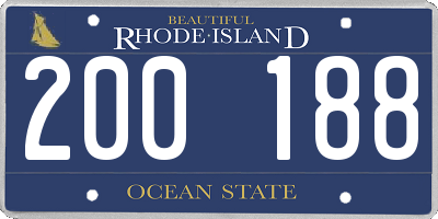 RI license plate 200188