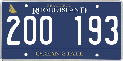 RI license plate 200193