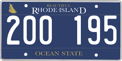 RI license plate 200195
