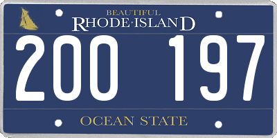 RI license plate 200197
