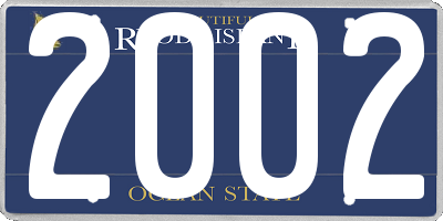 RI license plate 2002