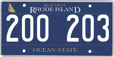 RI license plate 200203