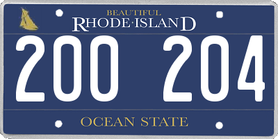RI license plate 200204