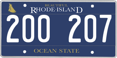 RI license plate 200207