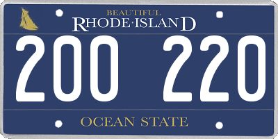 RI license plate 200220
