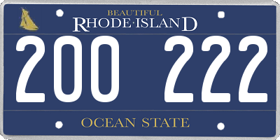 RI license plate 200222