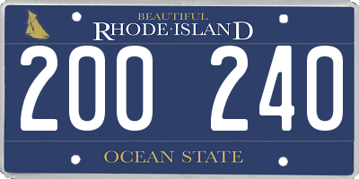 RI license plate 200240