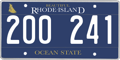 RI license plate 200241