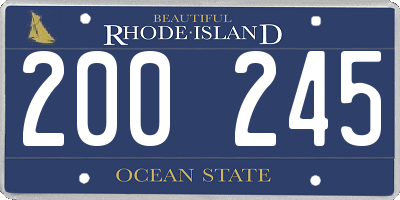 RI license plate 200245