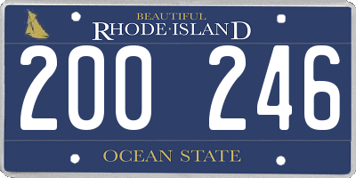 RI license plate 200246
