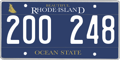 RI license plate 200248