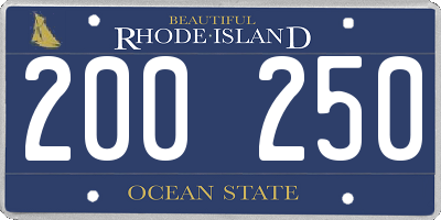 RI license plate 200250