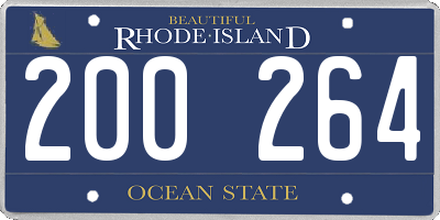 RI license plate 200264