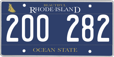 RI license plate 200282