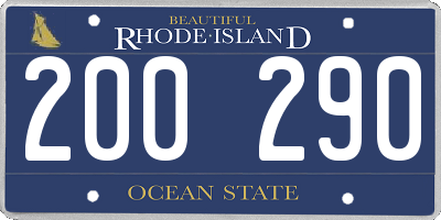 RI license plate 200290