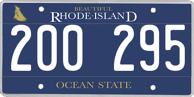 RI license plate 200295