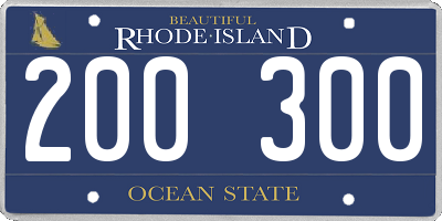 RI license plate 200300