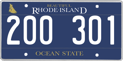 RI license plate 200301