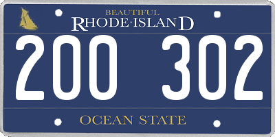 RI license plate 200302