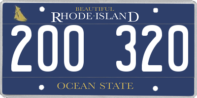 RI license plate 200320