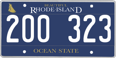 RI license plate 200323
