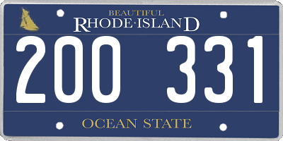 RI license plate 200331