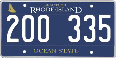 RI license plate 200335