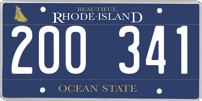 RI license plate 200341