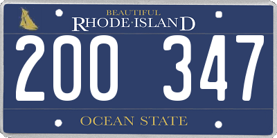 RI license plate 200347