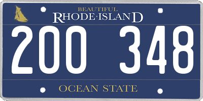 RI license plate 200348
