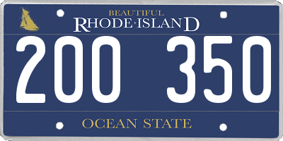 RI license plate 200350