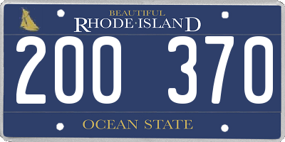RI license plate 200370